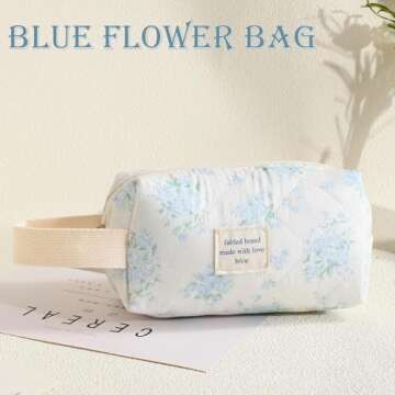 LYDZTION Cute Quilted Makeup Bag for Travel Essentials