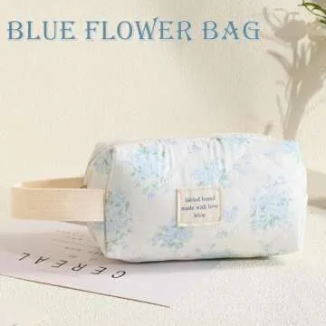 LYDZTION Cute Quilted Makeup Bag for Travel Essentials