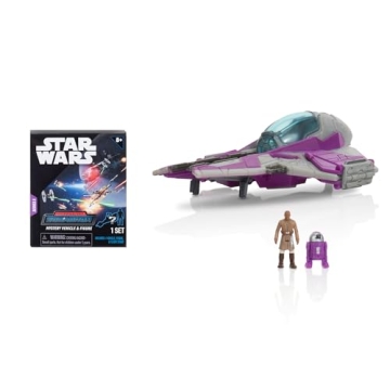 Exclusive STAR WARS Micro Galaxy Squadron Mace Windu’s Jedi Interceptor Bundle - 3-Inch Vehicles a...
