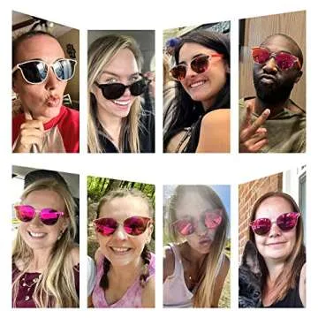 Trendy Sumato Cat Eye Pink Sunglasses for Women with Mirrored Lenses and UV400 Blocking