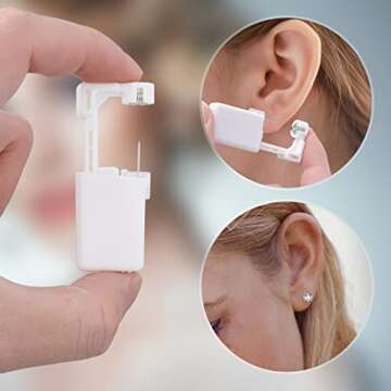Anzero 2 Pcs Ear Piercing Kit - Safe At Home Ear Piercing