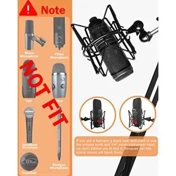 Boseen Microphone Shock Mount Mic Holder - Anti Vibration Spider Shockmount Compatible with Many Condenser Mics Like AT2020 MXL 770 MXL 990 Samson G Track Pro Rode Procaster NT1-A Neumann U87 etc.