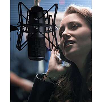 Boseen Microphone Shock Mount Mic Holder - Anti Vibration Spider Shockmount Compatible with Many Condenser Mics Like AT2020 MXL 770 MXL 990 Samson G Track Pro Rode Procaster NT1-A Neumann U87 etc.