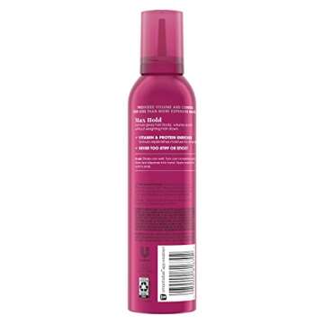 Suave Max Hold 8 - Volumizing Mousse for Fine, Wavy & Curly Hair, Moisturizing & Nourishing Volume F...