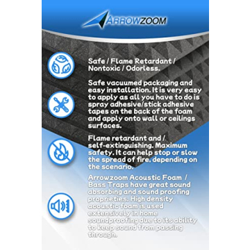 Arrowzoom Soundproofing Acoustic Foam Panels for Studios