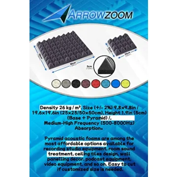 Arrowzoom Soundproofing Acoustic Foam Panels for Studios
