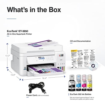 Epson EcoTank ET-3850 Wireless All-in-One Printer