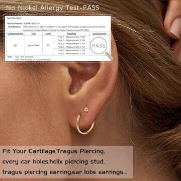 Comfy Flat Back Silver Stud Earrings Set for All