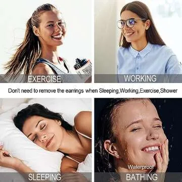 Comfy Flat Back Silver Stud Earrings Set for All