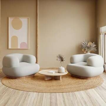 Hausattire Hand Woven Jute Braided Rug, 8’ Round – Natural, Reversible Boho Entry Area Rugs for Kitchen, Living Room I Farmhouse Decorative Floor Rug, 8 Feet Round