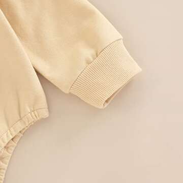 Lamuusaa Baby Halloween Outfits Long Sleeve Pumpkin Romper