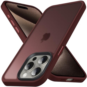 Anqrp Designed for iPhone 15 Pro Max Case, [Support Wireless Charging] Soft Silicone Slim Anti-Scrat...