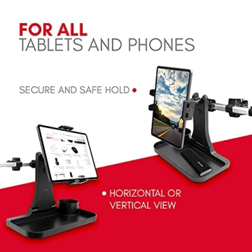 Macally Car Tablet Holder with 360° Rotation & Tray