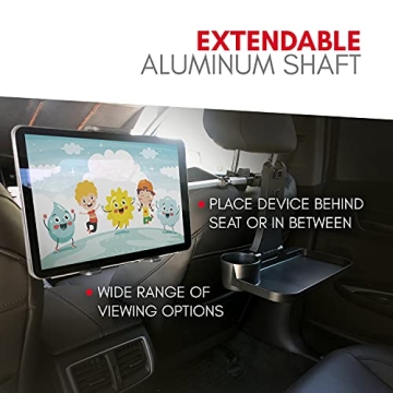 Macally Car Tablet Holder with 360° Rotation & Tray