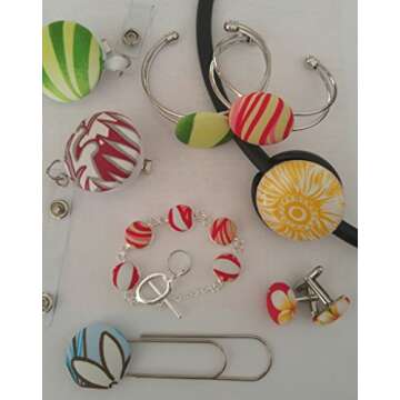 Customizable Self Cover Buttons with Tool - 100 Pack