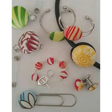 Customizable Self Cover Buttons with Tool - 100 Pack