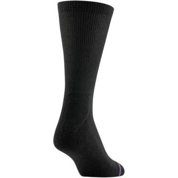 MediPeds womens Peds Crew With Non-binding Top Cushion 4 Pairs diabetic socks and shoe insoles, Black, Men s 6-9 Women 7-10 US