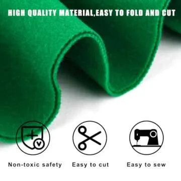 24 Pcs Vibrant Felt Craft Sheets - 8x12 in Assorted Colors