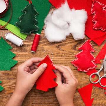 24 Pcs Vibrant Felt Craft Sheets - 8x12 in Assorted Colors