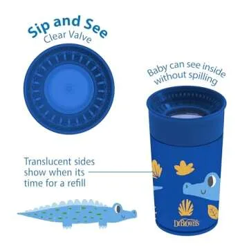 Dr. Brown's Cheers 360 Cup – Safe & Spill-Proof Sippy Cup