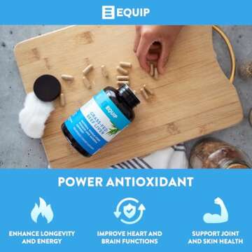 Equip Foods Grass-Fed Beef Liver | Natural Desiccated Beef Liver Supplement | Support Heart Health, Brain Function, Digestion, Metabolism, Immunity, Detoxification | 180 Capsules, 30 Servings