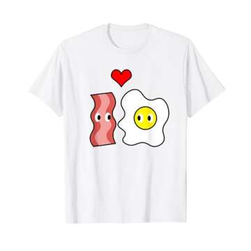 Bacon and Egg Best Friends Tshirt for Breakfast, Brunch Pals T-Shirt