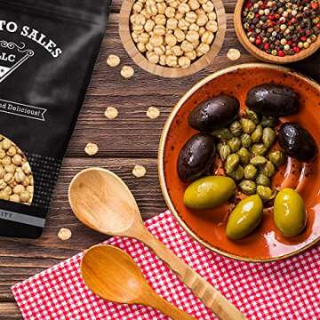 Chickpeas, Yellow Single Roasted Unsalted, No Salt and No Oil added, Tasty Snack, Plant-Based Protein, Garbanzo Beans, All Ages, Packed in a Resealable Pouch Bag of 5 lbs. (80 oz.) by Presto Sales LLC