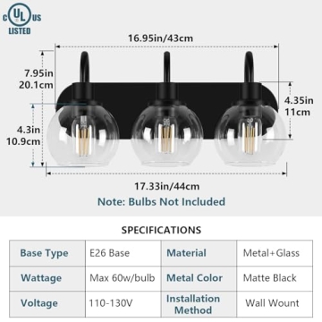 Stylish Dpyrrhic Bathroom Vanity Light for Modern Homes