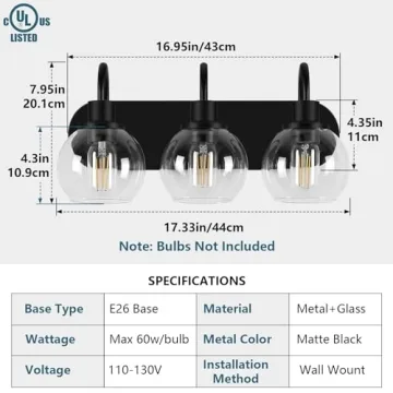 Stylish Dpyrrhic Bathroom Vanity Light for Modern Homes