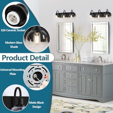 Stylish Dpyrrhic Bathroom Vanity Light for Modern Homes