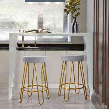 Stylish Yaheetech Velvet Bar Stools for Modern Homes