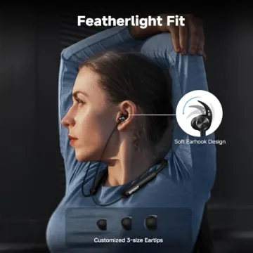 CXK Neckband Bluetooth Headphones 80Hrs Playtime IPX6 Waterproof