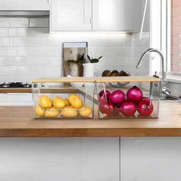 Stylish Stackable Pantry Baskets for Kitchen Organization