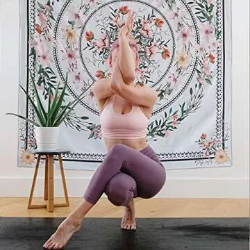 GONITYOU Floral Medallion Tapestry Mandala Tapestry Bohemian Tapestry Plant Tapestry Flower Tapestry Hippie Tapestry for Room Bedroom Living Room Study ( 59.1"x78.8")