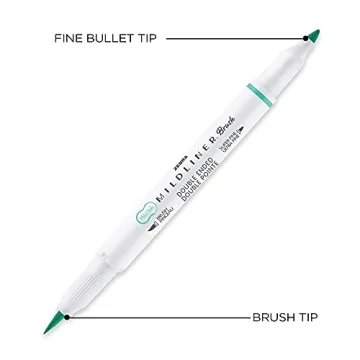 Zebra Pen Mildliner Brush Markers - Dual Tip Pastel Set