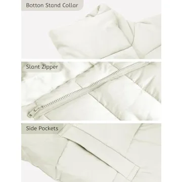 Athlisan Women Zip Up Puffer Vest - Stylish and Warm