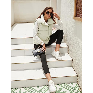 Athlisan Women Zip Up Puffer Vest - Stylish and Warm