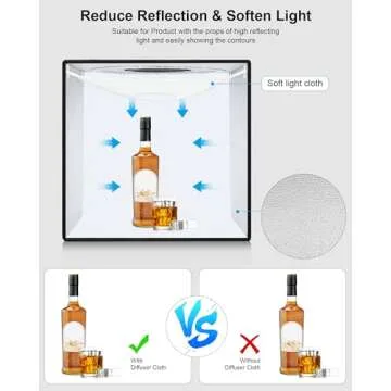 PULUZ 20x20 Portable Light Box for Stunning Product Photography