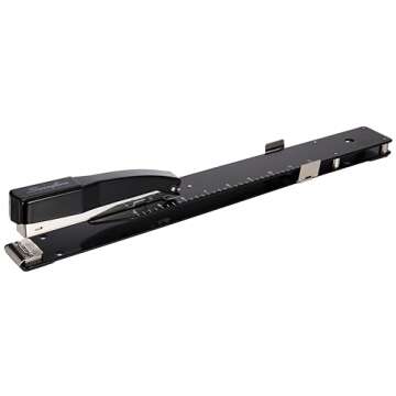 Swingline Long Reach Stapler, 20 Sheet Capacity, Jam Free, 12" Reach, Metal, Black (S7034121P)