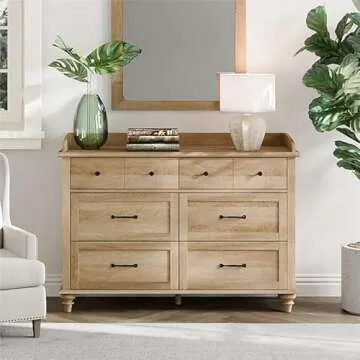 WAMPAT Farmhouse Dresser with 6 Drawers for Kids & Home