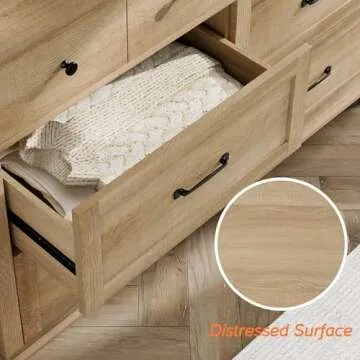 WAMPAT Farmhouse Dresser with 6 Drawers for Kids & Home