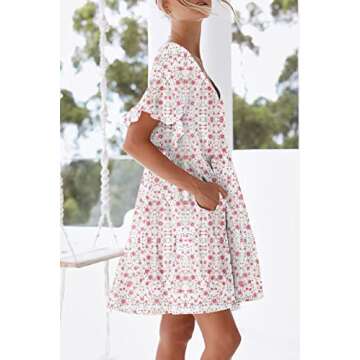 Summer Casual Dress With Pocket and Ruffle Sleeves