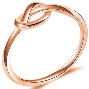 Jude Jewelers Size 3-13 Stainless Steel Simple Love Knot Celtic Promise Anniversary Statement Ring (...