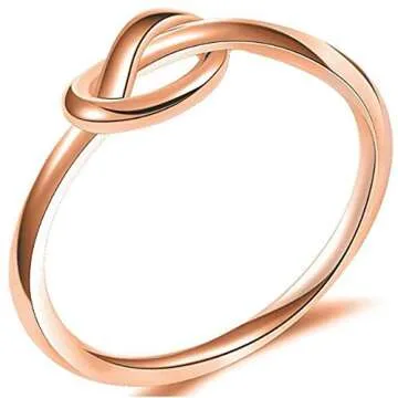 Jude Jewelers Size 3-13 Stainless Steel Simple Love Knot Celtic Promise Anniversary Statement Ring (...