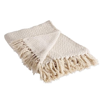 DII Zig Zag Throw Blanket - Stylish Cotton Comfort 50x60