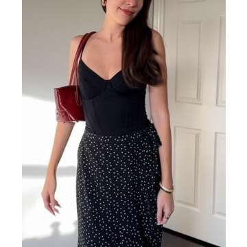 Popilush Corset Bodysuit with Built-in Bra & Tummy Control