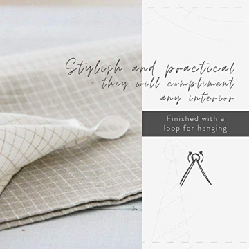 MagicLinen Linen Tea Towels Set of 3 in Light Gray