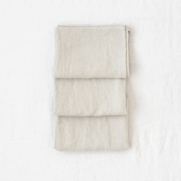 MagicLinen Linen Tea Towels Set of 3 in Light Gray