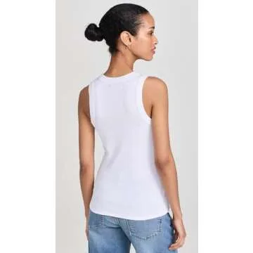 Madewell Women's Brightside Cutaway Tank, Eyelet White, S