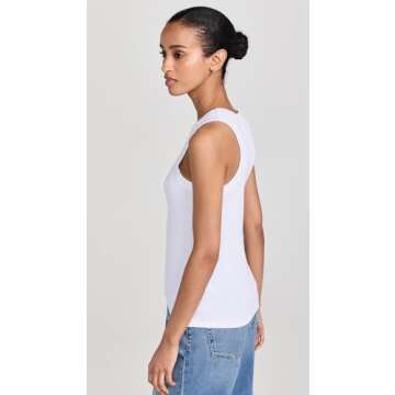 Madewell Women's Brightside Cutaway Tank, Eyelet White, S